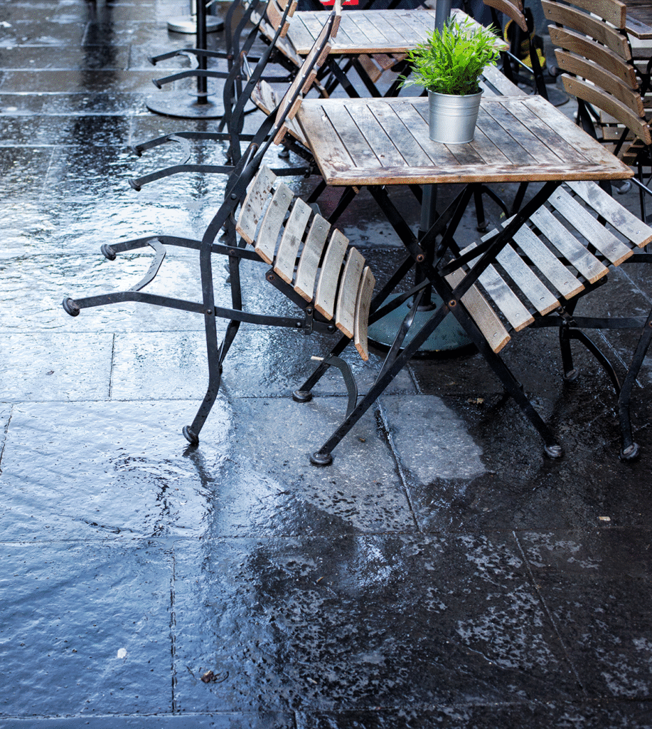 stamped concrete design backyard